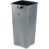 Rubbermaid Commercial Untouchable Square Container - 23 gal Capacity - Square - 31" Height x 15.5" Width x 16.5" Depth - Plastic - Gray - 1 Each