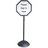 Safco Write Way Dual-sided Directional Sign - 1 Each - 22.5" Width x 65" Height x 18" Depth - Octagonal Shape - Both Sides Display, Magnetic, Durable 