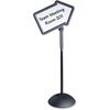 Safco Write Way Dual-sided Directional Sign - 1 Each - 18" Width x 64.3" Height x 25" Depth - Arrow Shape - Both Sides Display, Magnetic, Durable - St