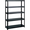 Safco Boltless Steel Shelving - 48" x 18" x 72" - 5 x Shelf(ves) - 1000 lb Load Capacity - Black - Powder Coated - Steel - Assembly Required