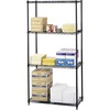 Safco Commercial Wire Shelving - 18" x 72" x 36" - 4 x Shelf(ves) - 2000 lb Load Capacity - Leveling Glide - Black - Powder Coated - Steel - Assembly 