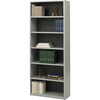 Safco Value Mate Bookcase - 31.8" x 13.5" x 80" - 6 x Shelf(ves) - Gray - Steel, Fiberboard, Plastic - Assembly Required