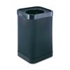 Safco At-Your-Disposal 12" Open Waste Receptacle - 38 gal Capacity - 12" Opening Diameter - 32" Height x 18" Width x 18" Depth - Polyethylene - Black 