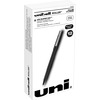 uniball&trade; Roller Rollerball Pen - Micro Pen Point - 0.5 mm Pen Point Size - Black Water Based Ink - Black Stainless Steel Barrel - 1 Dozen