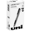 uniball&trade; 207 Impact Gel Pen - Bold Pen Point - 1 mm Pen Point Size - Refillable - Black Gel-based Ink - Silver Barrel - 1 Dozen
