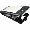 Saunders Deskmate II Portable Desktop - 0.50" Clip Capacity - Storage for Stationary - Bottom Opening - 10" x 16" - Polypropylene - Black - 1 Each