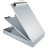 Saunders Cruiser Mate Form Holder with Storage - 1" Clip Capacity - Storage for Stationary - 8 1/2" x 12" - Aluminum - Silver - 1 Each