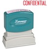 Xstamper CONFIDENTIAL Title Stamp - Message Stamp - "CONFIDENTIAL" - 0.50" Impression Width x 1.63" Impression Length - 100000 Impression(s) - Red - R