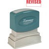 Xstamper REVISED Title Stamp - Message Stamp - "REVISED" - 0.50" Impression Width x 1.63" Impression Length - 100000 Impression(s) - Red - Recycled - 