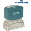 Xstamper "for deposit only" Title Stamp - Message Stamp - "FOR DEPOSIT ONLY" - 0.50" Impression Width x 1.62" Impression Length - 100000 Impression(s)