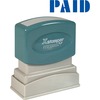 Xstamper Blue PAID Title Stamp - Message Stamp - "PAID" - 0.50" Impression Width x 1.62" Impression Length - 100000 Impression(s) - Blue - Recycled - 