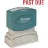 Xstamper PAST DUE Title Stamp - Message Stamp - "PAST DUE" - 0.50" Impression Width x 1.62" Impression Length - 100000 Impression(s) - Red - Recycled 