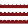 Trend Sparkle Board Trimmers - Rectangle Topped With Waves Shape - Pin-up - 0.10" Height x 2.25" Width x 390" Length - Red - Paper - 1 / Each