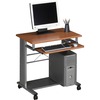 Mayline Empire Mobile PC Workstation - Rectangle Top - Assembly Required - Steel