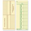 TOPS Named Days/Overtime Time Cards - 3.37" x 8.25" Sheet Size - Yellow - Manila Sheet(s) - Green, Red Print Color - 100 / Pack