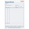 TOPS Carbonless Receiving Record Forms - 3 PartCarbonless Copy - 5.56" x 8.44" Sheet Size - 2 x Holes - Assorted Sheet(s) - Blue, Red Print Color - 1 