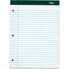 TOPS Docket 3-hole Punched Legal Ruled Legal Pads - 100 Sheets - Double Stitched - 0.34" Ruled - 16 lb Basis Weight - 8 1/2" x 11 3/4" - White Paper -