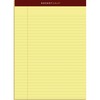 TOPS Docket Gold Legal Pads - Letter - 50 Sheets - Double Stitched - 0.34" Ruled - 20 lb Basis Weight - Letter - 8 1/2" x 11" - Canary Paper - Burgund