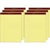 TOPS Docket Gold Legal Pads - Letter - 50 Sheets - Double Stitched - 0.34" Ruled - 20 lb Basis Weight - Letter - 8 1/2" x 11" - Canary Paper - Burgund