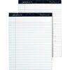TOPS Docket Diamond Notepads - 50 Sheets - Watermark - Double Stitched - 0.34" Ruled - 24 lb Basis Weight - 8 1/2" x 11 3/4" - White Paper - Blue Bind