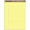 TOPS Second Nature Ruled Canary Writing Pads - 50 Sheets - 0.34" Ruled - Red Margin - 15 lb Basis Weight - 8 1/2" x 11 3/4" - Canary Paper - Perforate