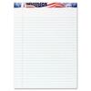TOPS American Pride Writing Tablets - 50 Sheets - Strip - 0.34" Ruled - 16 lb Basis Weight - 8 1/2" x 11 3/4" - White Paper - Perforated, Bleed Resist