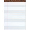 TOPS Letr-trim Perforated Legal Pads - 50 Sheets - Double Stitched - 0.34" Ruled - 16 lb Basis Weight - 8 1/2" x 11 3/4" - White Paper - Perforated, H