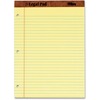 TOPS The Legal Pad Writing Pad - 50 Sheets - Double Stitched - 0.34" Ruled - 16 lb Basis Weight - 8 1/2" x 11 3/4" - Canary Paper - Perforated, Punche