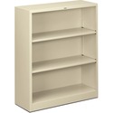 HON Brigade 3-Shelf Steel Bookcase - 41" Height x 34.5" Width x 12.6" Depth - Rust Resistant, Heavy Duty - 30% Recycled - Steel - 1 Each