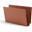 Smead TUFF Straight Tab Cut Legal Recycled File Pocket - 8 1/2" (215.90 mm) x 14" (355.60 mm) - 7" (177.80 mm) Expansion - 16.5 pt. (5.81 mm) - 2 Plys - Redrope - Tear Resistant, Reinforced Tab, Rip Resistant, Heavyweight Cover - 30% Recycled - 1 Each