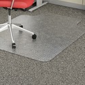Lorell Economy Low Pile Standard Lip Chairmat - Carpeted Floor - 48" (1219.20 mm) Length x 36" (914.40 mm) Width x 95 mil (2.41 mm) Thickness - Lip Size 10" (254 mm) Length x 19" (482.60 mm) Width - Rectangle - Vinyl - Clear