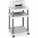 Safco Economy Desk Side Printer/Fax Stand - 45.36 kg Load Capacity - 2 x Shelf(ves) - 29.25" (742.95 mm) Height x 20" (508 mm) Width x 17.50" (444.50 mm) Depth - Floor - Plastic - Light Gray