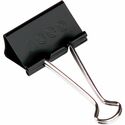 Acco Large Binder Clips - Large - 1.1" Size Capacity - Reusable - 12 / Box - Black - Tempered Steel, Plastic