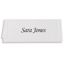 First Base Overtures Embossed Traditional Place Card - 4 1/4" x 1 4/5" - 65 lb Basis Weight - 60 / Pack - White
