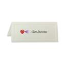 First Base Overtures Embossed Traditional Place Card - 4 1/8" x 1 4/5" - 65 lb Basis Weight - 60 / Pack - Ivory