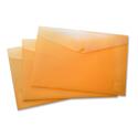 VLB Letter Vinyl File Pocket - 8 1/2" x 11" - 2 Front & Back Pocket(s) - Polypropylene - Yellow - 1 Each