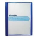 Winnable Letter Report Cover - 8 1/2" x 11" - 80 Sheet Capacity - 3 Fastener(s) - Blue, Clear - 1 Each