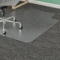 Lorell Low Pile Wide Lip Antistatic Chairmat - Carpeted Floor - 53" (1346.20 mm) Length x 45" (1143 mm) Width x 0.122" (3.10 mm) Thickness - Lip Size 12" (304.80 mm) Length x 25" (635 mm) Width - Clear - 1Each