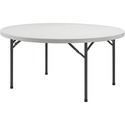 Lorell Ultra-Lite Banquet Folding Table - Round Top - 362.87 kg Capacity x 71" Table Top Diameter - 29.3" Height x 71" Width x 71" Depth - Gray, Powder Coated - 1 Each