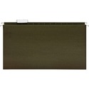 Business Source 1/5 Tab Cut Legal Recycled Hanging Folder - 8 1/2" x 14" - Poly - Green - 100% Recycled - 25 / Box