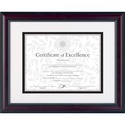 DAX Prestige Inner Border Document Frames - 16.25" x 13.25" Frame Size - Holds 11" x 8.50" Insert - Desktop - Vertical, Horizontal - Easel Back - 1 Each - Rosewood