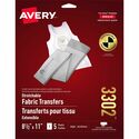 Avery Stretchable T-Shirt Transfers - Letter - 8 1/2" x 11" - Matte - 30 / Carton - Crack Resistant, Fade Resistant, Washable - Clear