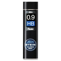 Pentel Mechanical Pencil Refill - 0.9 mmMedium Point - HB - Black - 36 / Pack
