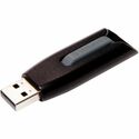 Verbatim 16GB Store 'n' Go V3 USB 3.0 Flash Drive - Gray - 16 GB - USB 3.2 (Gen 1) Type A - Gray - Lifetime Warranty - 1 Each