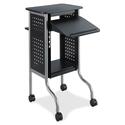 Safco Scoot Presentation Cart - 4 Casters - Steel Frame - Black - 1 Each