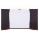 Lorell Dry-erase Whiteboard Presentation Cabinet - Hinged Door - 1 Each - 47.25" (1200.15 mm) x 47.25" (1200.15 mm) x 4.75" (120.65 mm)