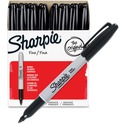Sharpie Permanent Marker - Fine, Bold Marker Point - 1 mm Marker Point Size - Black - Black Barrel - 36 / Pack