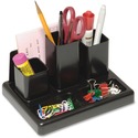 Victor Desktop Organizer - 5 Compartment(s) - 5.3" Height x 6.8" Width x 4.2" DepthDesktop - Sturdy - Black - Plastic - 1 Each