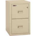 FireKing Insulated Turtle File Cabinet - 2-Drawer - 17.7" x 22.1" x 27.8" - 2 x Drawer(s) for File - Letter, Legal - Fire Resistant - Parchment - Powder Coated - Steel