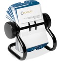 Rolodex Rotary A-Z Index Business Card Files - 400 Card Capacity - For 2.63" (66.68 mm) x 4" (101.60 mm) Size Card - 24 Index Guide - Black